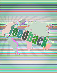 Image showing Information technology IT concept: words Feedback on screen vector illustration