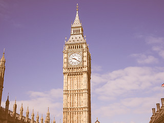 Image showing Retro looking Big Ben in London