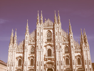 Image showing Milan Cathedral vintage