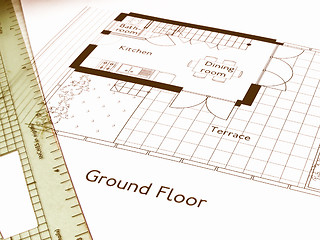 Image showing  Technical drawing vintage