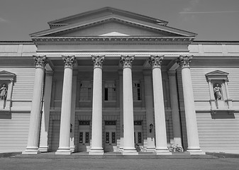 Image showing Black and white Old theatre in Darmstadt