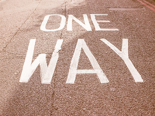 Image showing  One way vintage