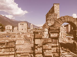 Image showing Roman Theatre Aosta vintage