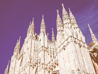 Image showing Milan Cathedral vintage