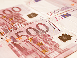 Image showing  Euro note vintage