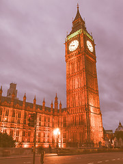 Image showing Big Ben vintage