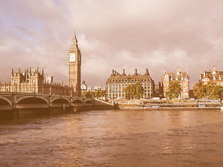 Image showing Westminster Bridge vintage
