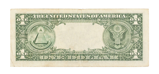 Image showing U.S. dollar with empty middle area