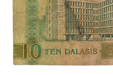 Image showing 10 Gambian dalasi bank note