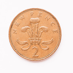 Image showing  UK 2 pence coin vintage