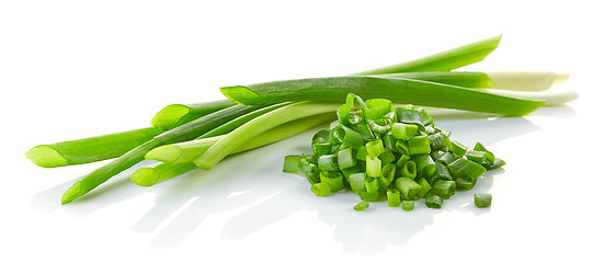 Image showing chopped spring onions