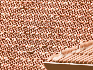 Image showing  Roof tiles vintage