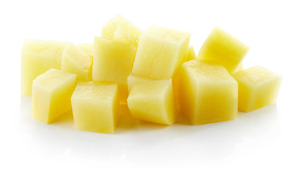 Image showing chopped potato cubes