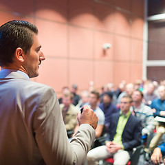 Image showing Speaker at Business Conference and Presentation.