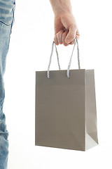 Image showing Shopping man, gift bag