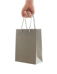 Image showing Shopping man, gift bag