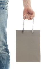 Image showing Shopping man, gift bag