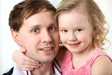 Image showing Portrait of happy daughter with dear father