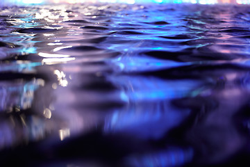 Image showing Blue and violet water surface.