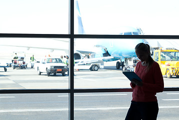 Image showing Using pad at the airport