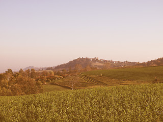 Image showing Marcorengo hill vintage