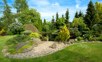 Image showing Beautiful spring garden design