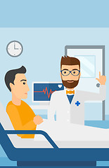 Image showing Doctor visiting patient.