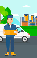 Image showing Man delivering box.