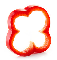 Image showing red paprika slice