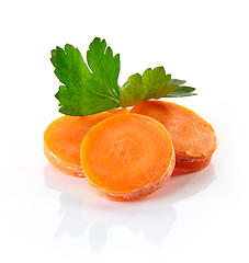 Image showing carrot slices and parsley