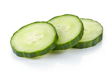 Image showing fresh raw cucumber slices