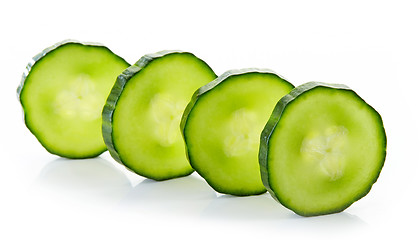 Image showing fresh raw cucumber slices