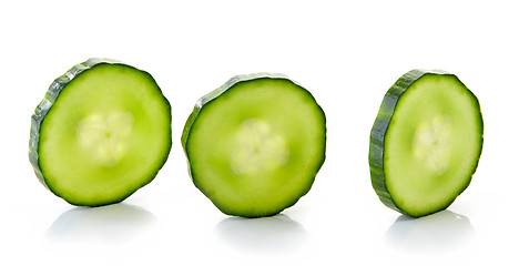 Image showing fresh cucumber slices