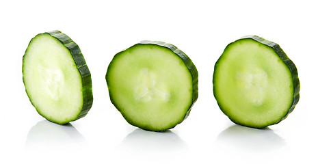 Image showing fresh cucumber slices