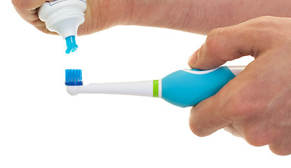 Image showing Electric toothbrush isolated