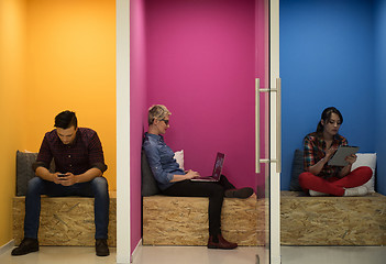 Image showing group of business people in creative working  space