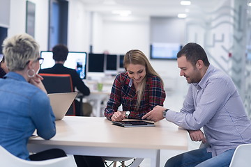 Image showing startup business team on meeting at modern office