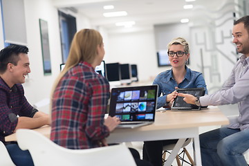 Image showing startup business team on meeting at modern office