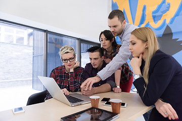 Image showing startup business team on meeting at modern office