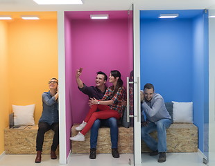 Image showing group of business people in creative working  space