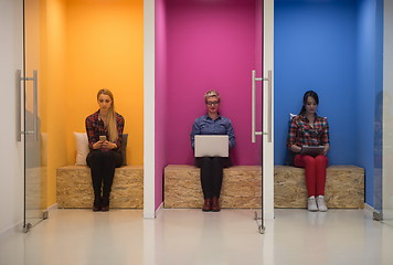 Image showing group of business people in creative working  space