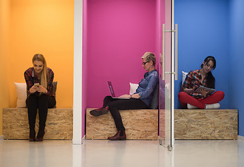 Image showing group of business people in creative working  space