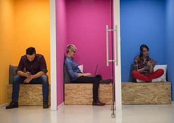 Image showing group of business people in creative working  space