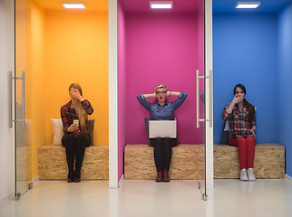 Image showing group of business people in creative working  space