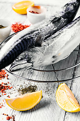 Image showing Carcasses frozen mackerel