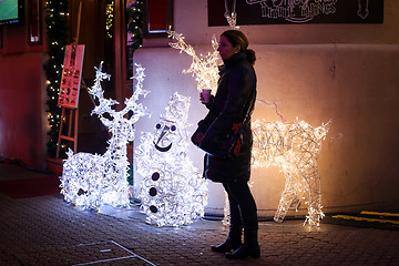 Image showing Illuminated Bulldog cafe in Zagreb