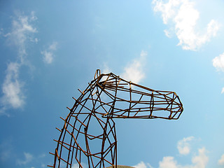 Image showing Iron horse head