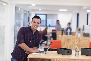 Image showing startup business, young  man portrait at modern office