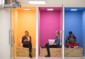 Image showing group of business people in creative working  space