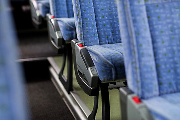 Image showing travel bus interior and seats